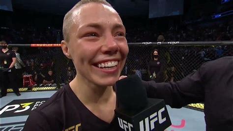 gif; Rose Namajunas flying / jumping rear naked choke ...